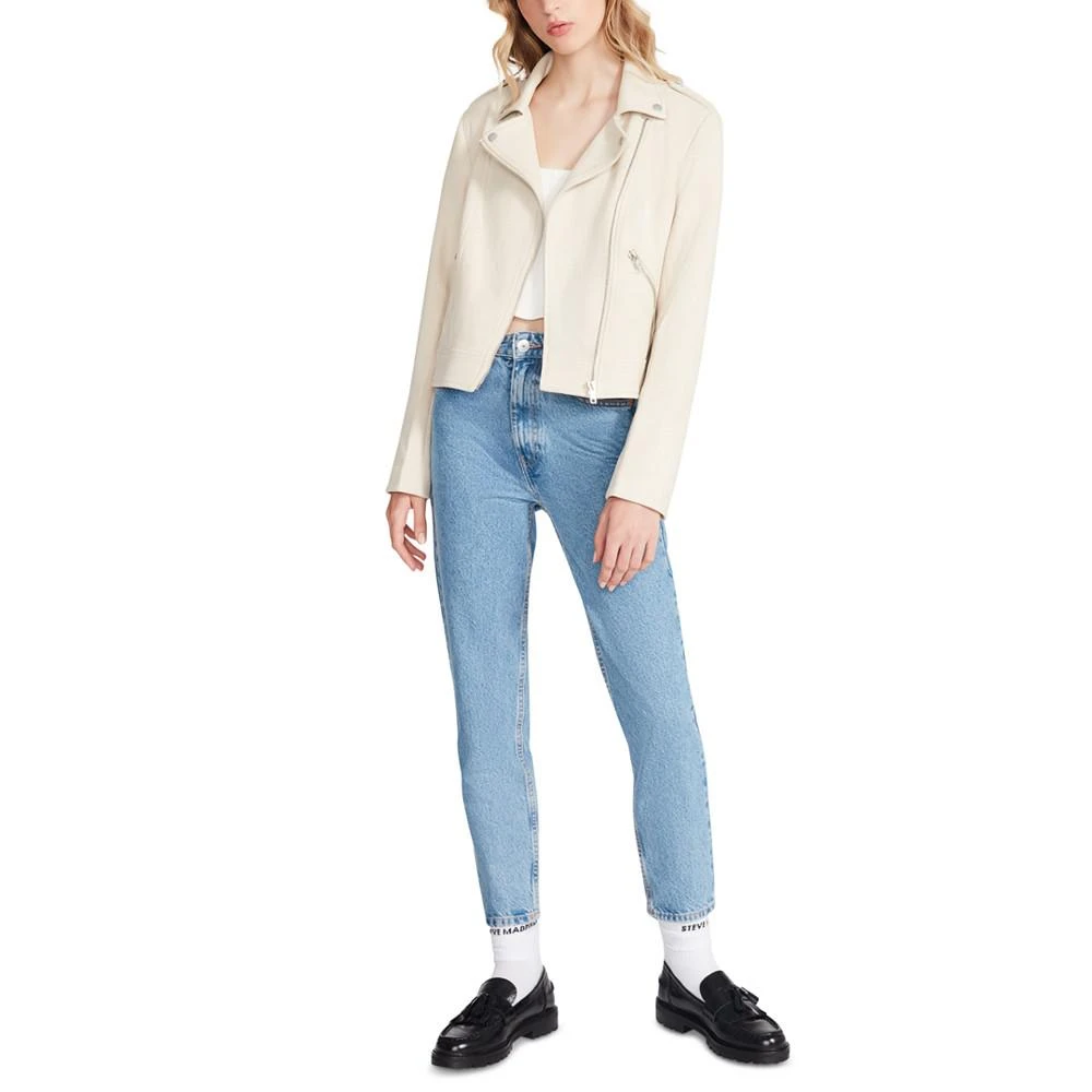 商品Steve Madden|Women's Faux-Suede Zip-Front Moto Jacket,价格¥296,第4张图片详细描述