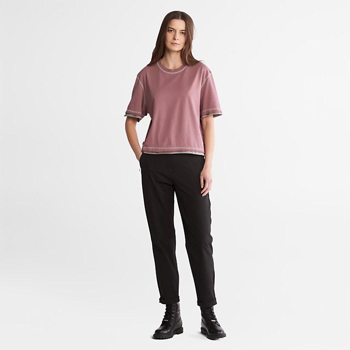 Anti-Odour Supima® Cotton T-Shirt for Women in Pink商品第3张图片规格展示