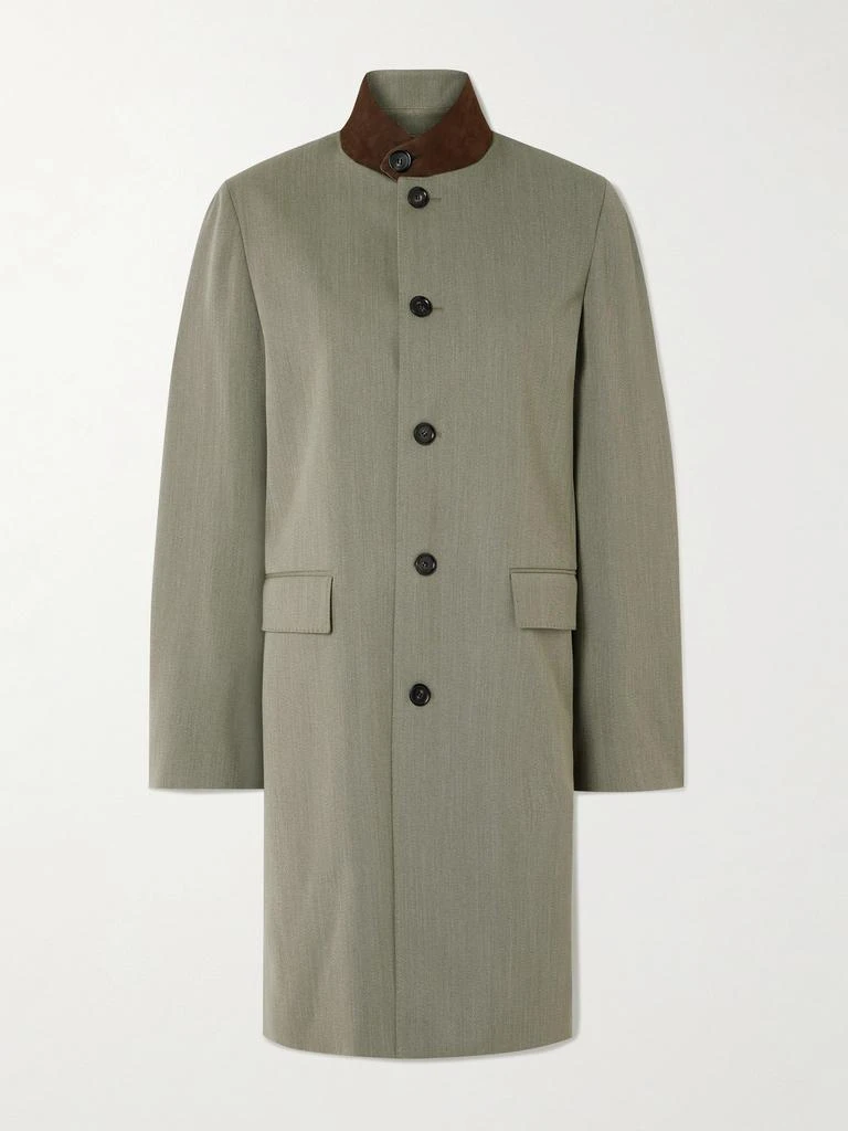 商品Loro Piana|Blain 绒面革边饰 Storm System® 羊毛外套  - IT38,价格¥31040,第1张图片