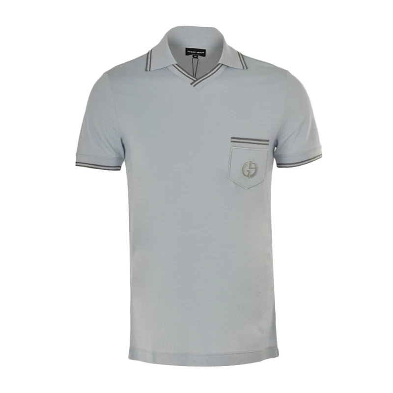 商品[国内直发] Giorgio Armani|GIORGIO ARMANI 蓝色男士POLO衫 3YSF56-JSFZ-0721,价格¥2166,第1张图片