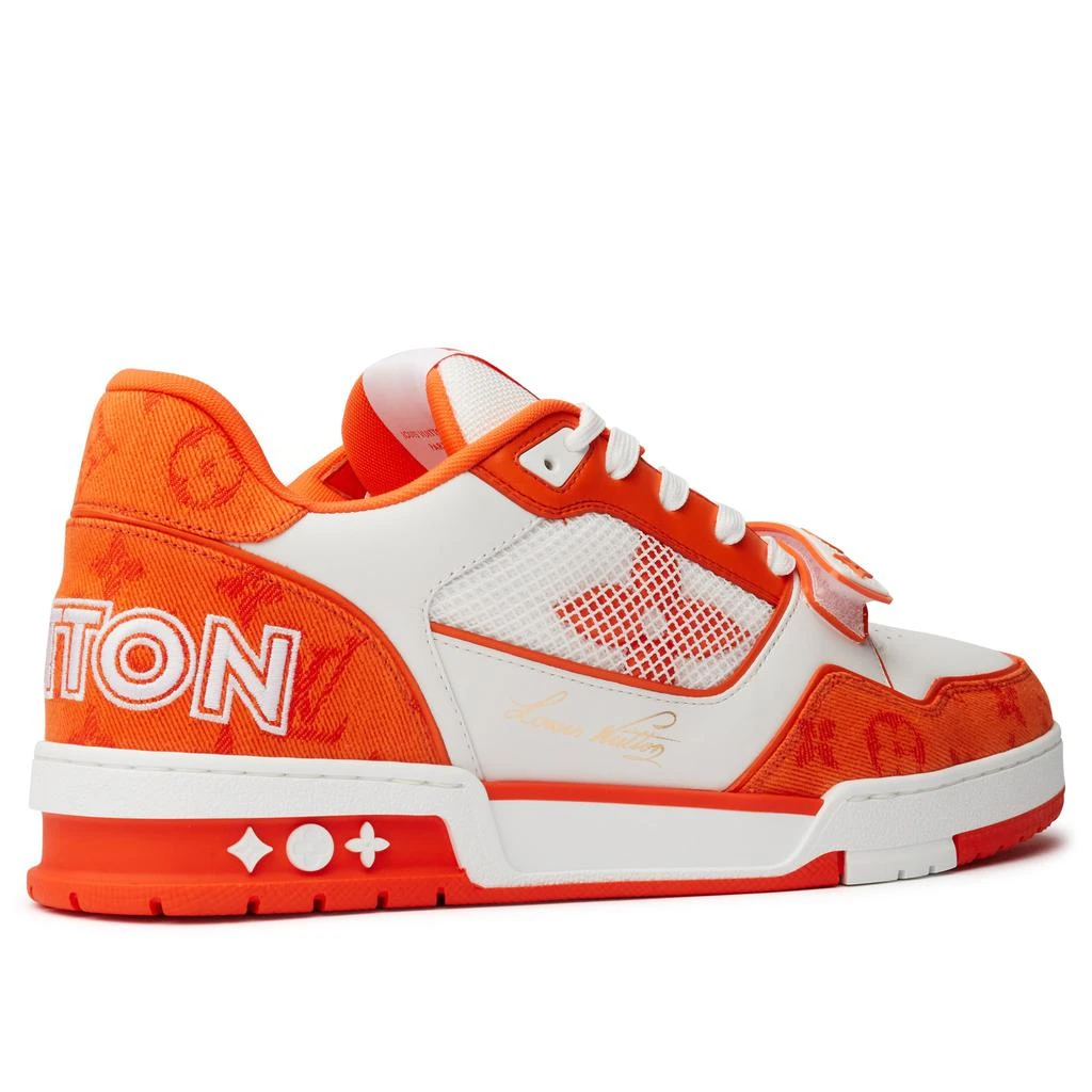 商品Louis Vuitton|Louis Vuitton LV Monogram Orange Denim Sneaker,价格¥12084,第3张图片详细描述