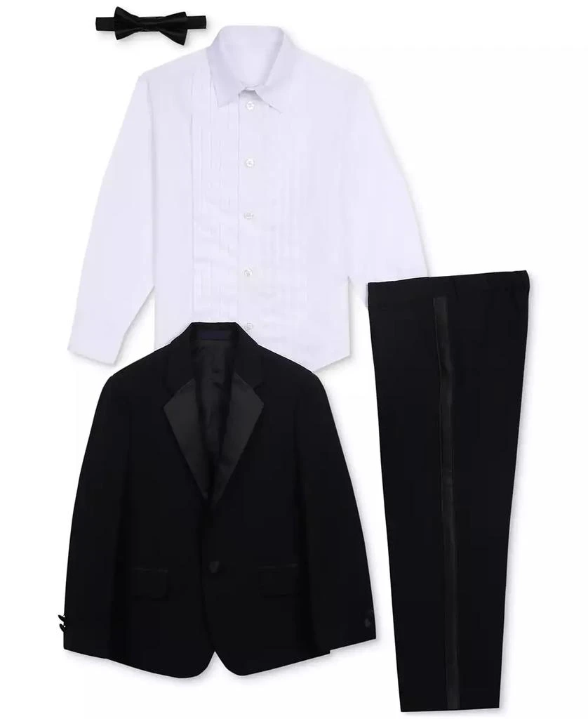 商品Nautica|4-Piece Tuxedo Suit, Shirt & Bowtie, Toddler and Little Boys,价格¥456,第4张图片详细描述