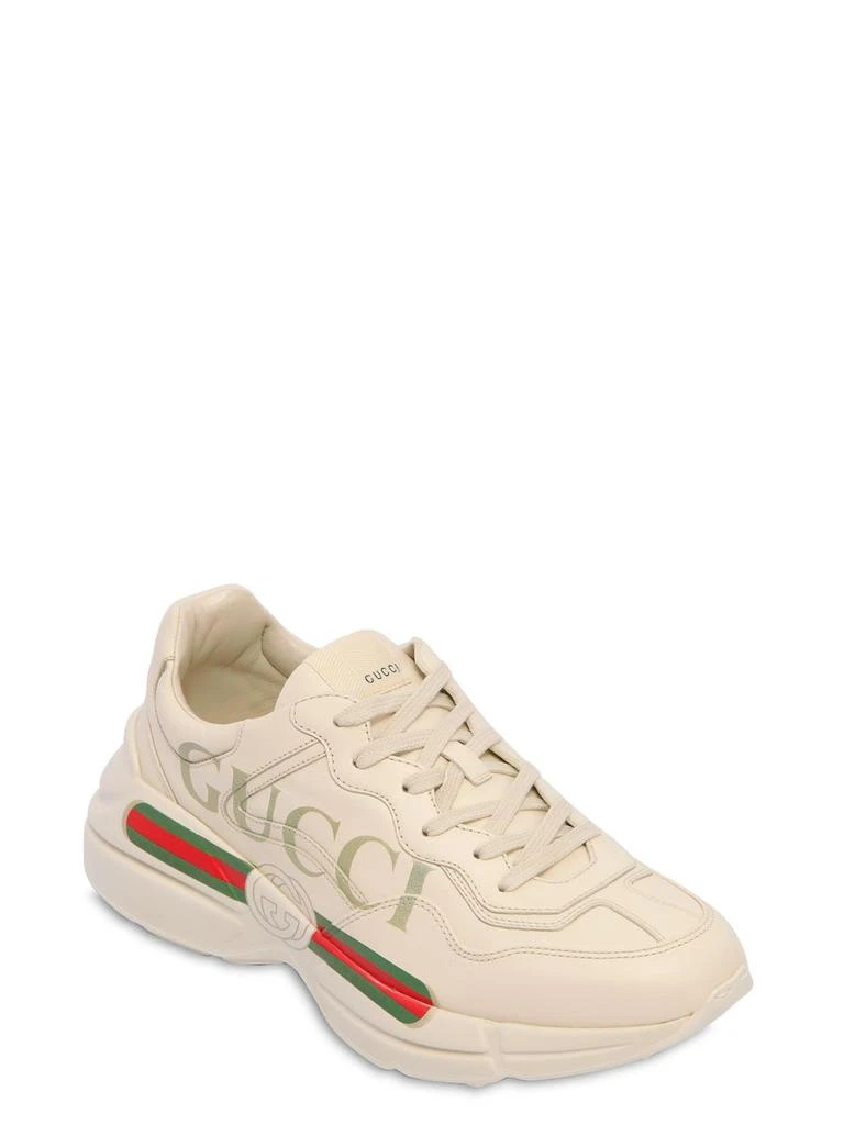 商品Gucci|Rhyton Gucci Print Leather Sneakers,价格¥7437,第2张图片详细描述