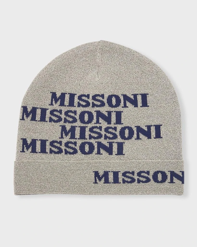 商品Missoni|Wool Blend Beanie w/ Logo Knit Detail,价格¥382,第1张图片