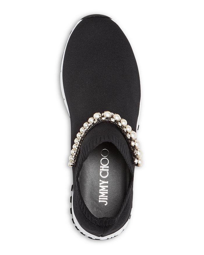 商品Jimmy Choo|Women's Verona Embellished Knit Slip On Sneakers,价格¥5865,第6张图片详细描述