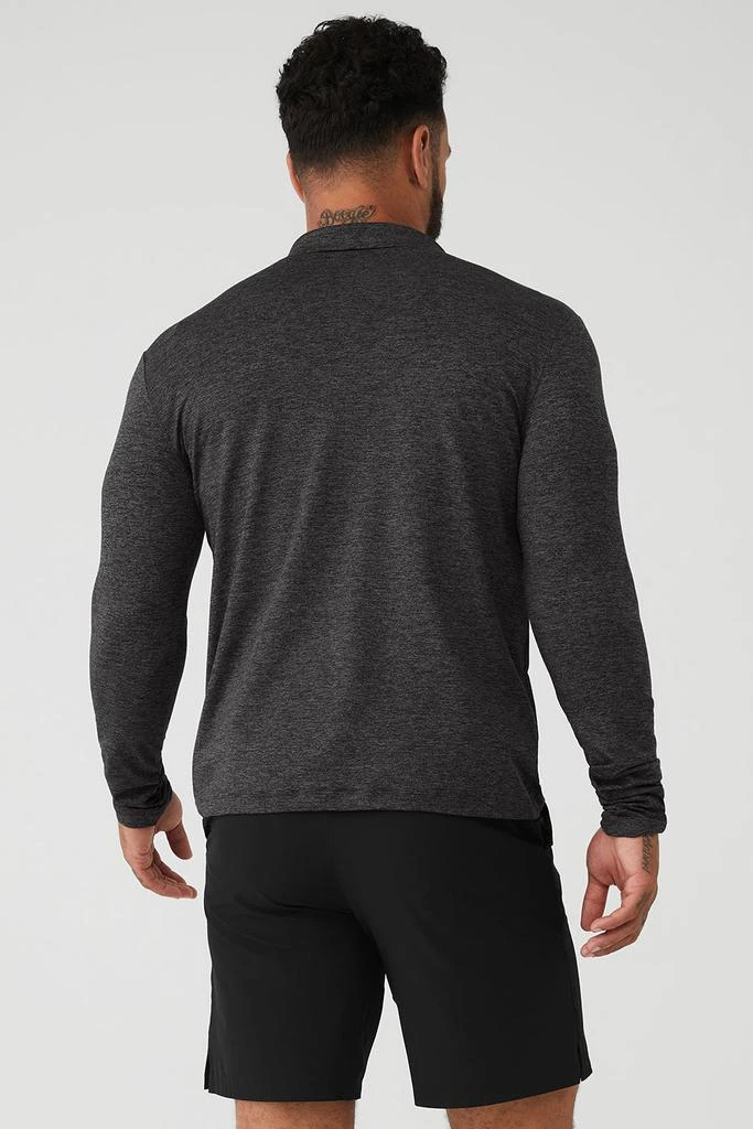 商品Alo|Conquer 1/4 Zip Reform Long Sleeve - Dark Heather Grey,价格¥660,第2张图片详细描述