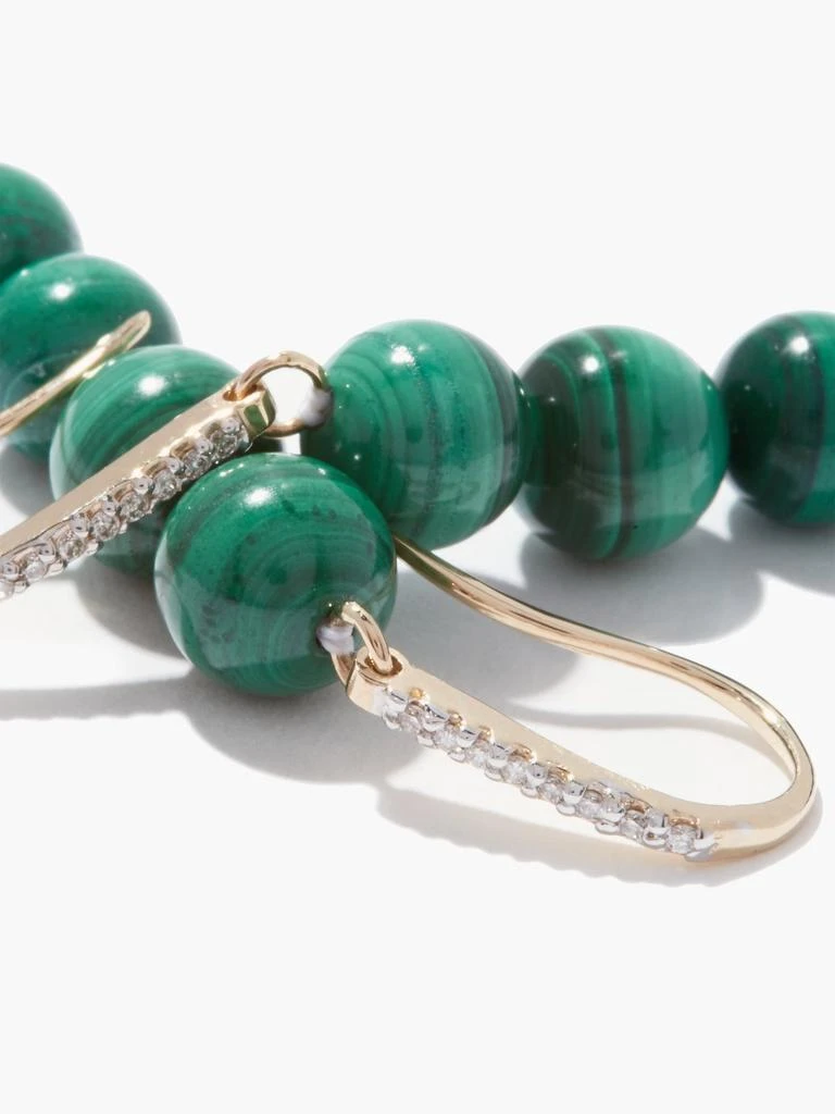 商品MATEO|Diamond, malachite & 14kt gold earrings,价格¥8136,第3张图片详细描述