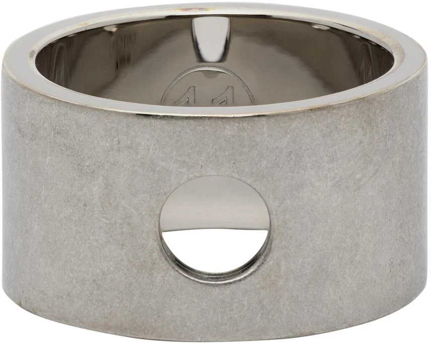 商品MAISON MARGIELA|Silver Brushed Cut Out Ring,价格¥2155,第1张图片