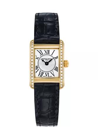 Women's Swiss Classics Carree Diamond Black Leather Strap Watch商品第1张图片规格展示