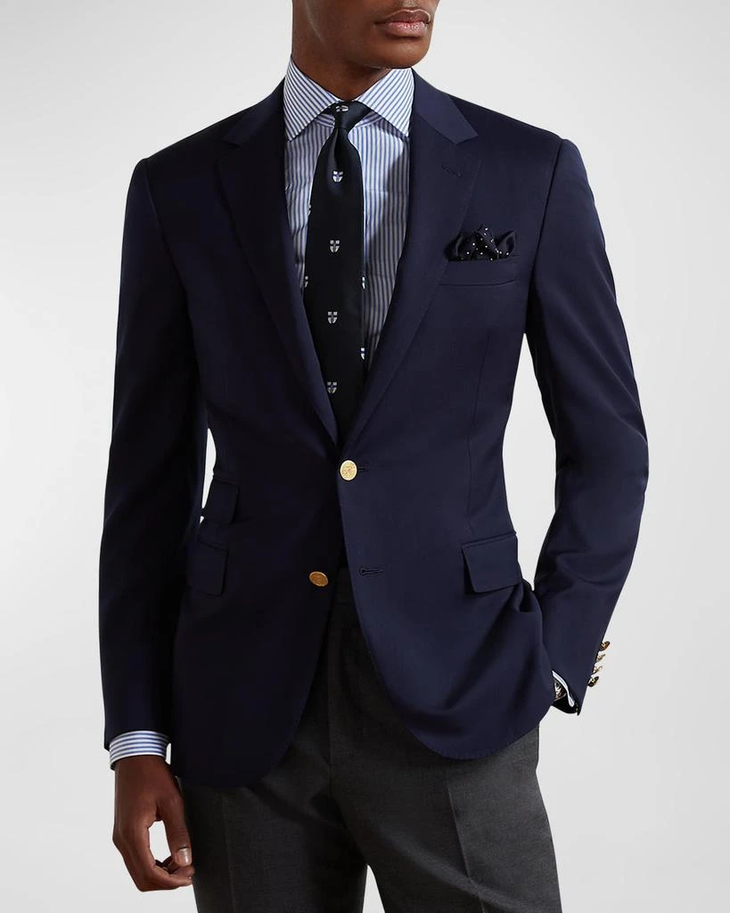 商品Ralph Lauren|Men's Gregory Hand-Tailored Wool Serge Blazer,价格¥17934,第4张图片详细描述