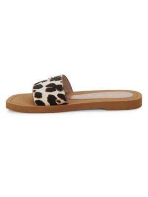 商品Stuart Weitzman|Women's Delilah Leopard-Print Calf Hair Slides,价格¥301,第4张图片详细描述