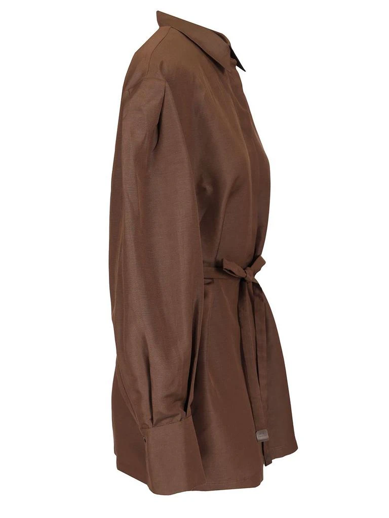 商品Max Mara|Shirt With Belt Shirts Brown,价格¥3188,第3张图片详细描述