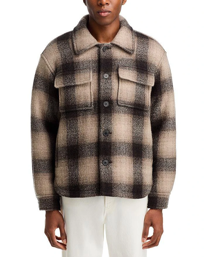 商品FRAME|Regular Fit Padded Plaid Wool Shirt Jacket,价格¥6758,第3张图片详细描述