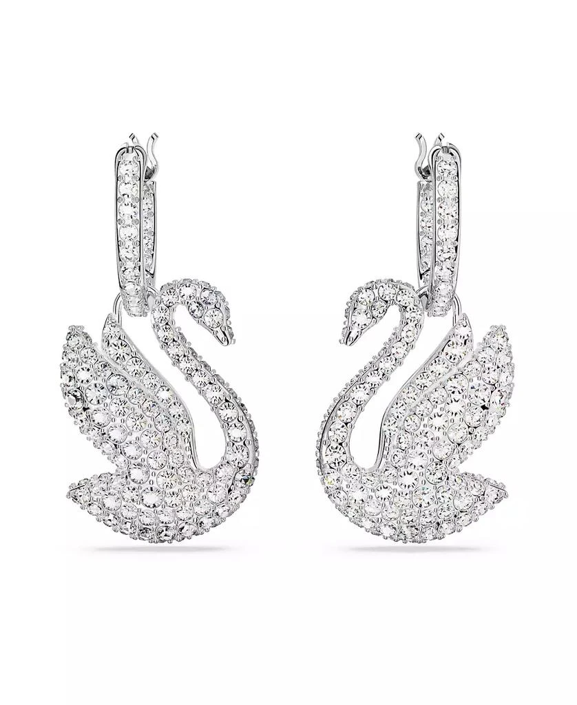 商品Swarovski|Crystal Swan Iconic Swan Drop Earrings,价格¥886,第4张图片详细描述