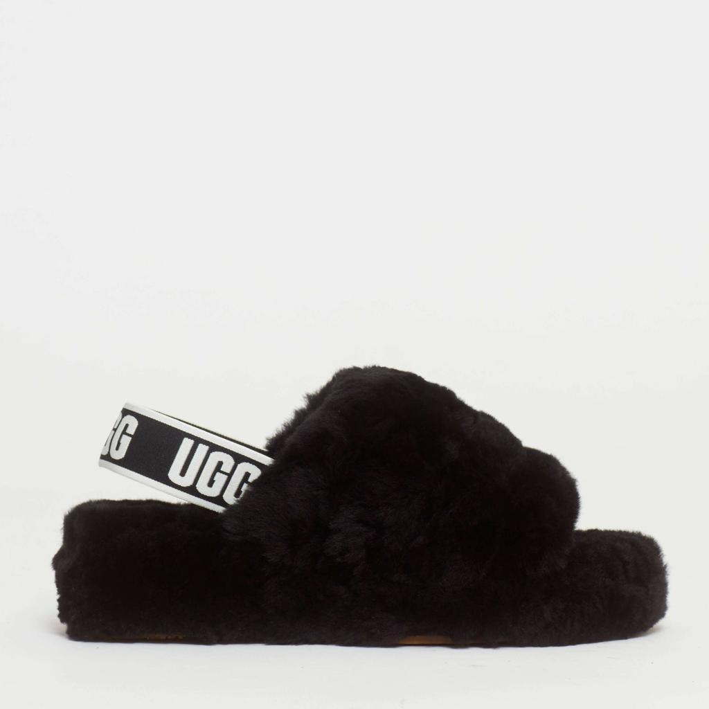 商品UGG|Fluff Black Hair Ciabatta,价格¥981,第1张图片