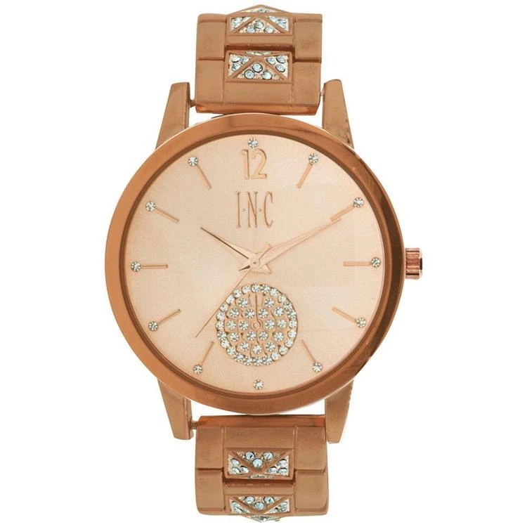 商品INC International|Women's Crystal Rose Gold-Tone Bracelet Watch 40mm, A Macy's Exclusive Style,价格¥150,第2张图片详细描述