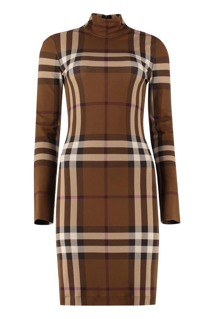 商品Burberry|BURBERRY CHECKED JERSEY MINI DRESS,价格¥10090,第1张图片