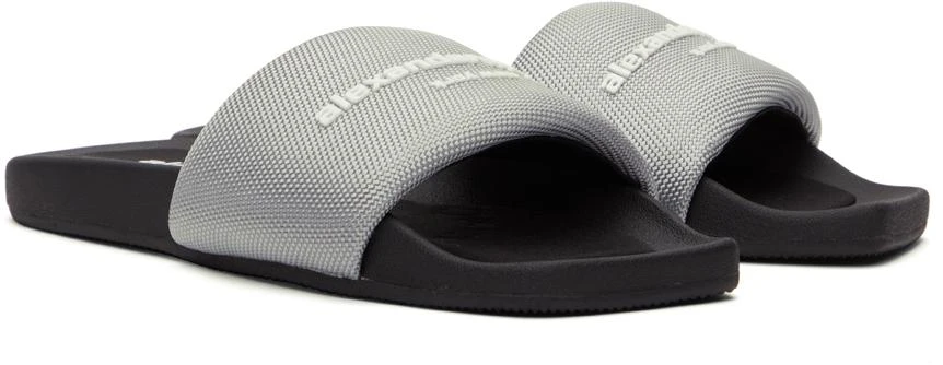 商品Alexander Wang|Grey Nylon Pool Slides,价格¥1125,第4张图片详细描述
