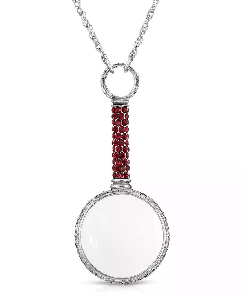 商品2028|Pewter Crystal Magnifying Glass 30" Necklace,价格¥587,第1张图片