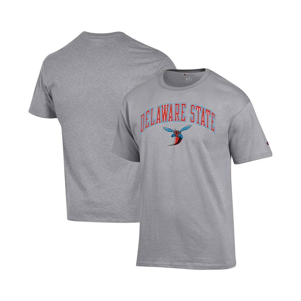 商品CHAMPION|Men's Gray Delaware State Hornets Arch Over Logo T-shirt,价格¥144,第1张图片