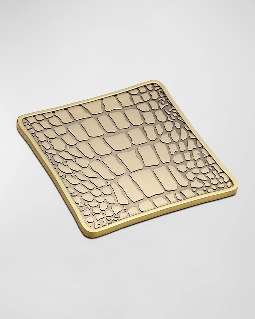 商品L'Objet|Crocodile Antiqued Brass Coasters, Set of 4,价格¥1737,第1张图片