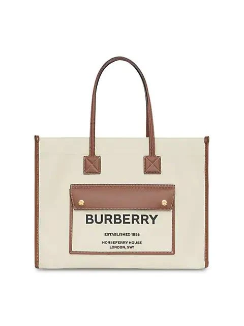 商品Burberry|Medium Horseferry Canvas Tote,价格¥11647,第1张图片