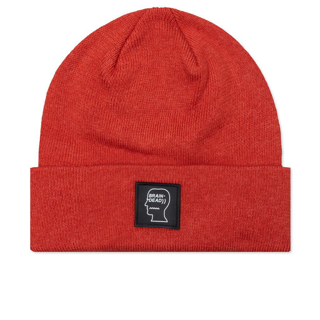 商品Brain Dead|Brain Dead Logo Head Wool Beanie - Terracotta,价格¥325,第1张图片