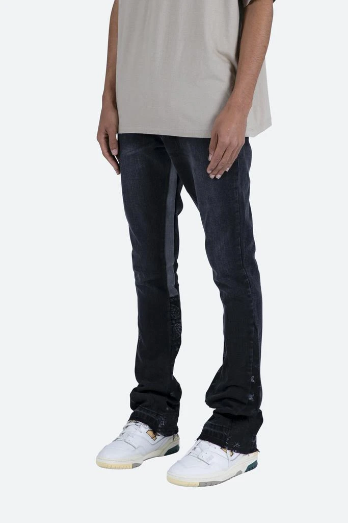商品MNML|B167 Paisley Flare Denim - Black,价格¥483,第2张图片详细描述