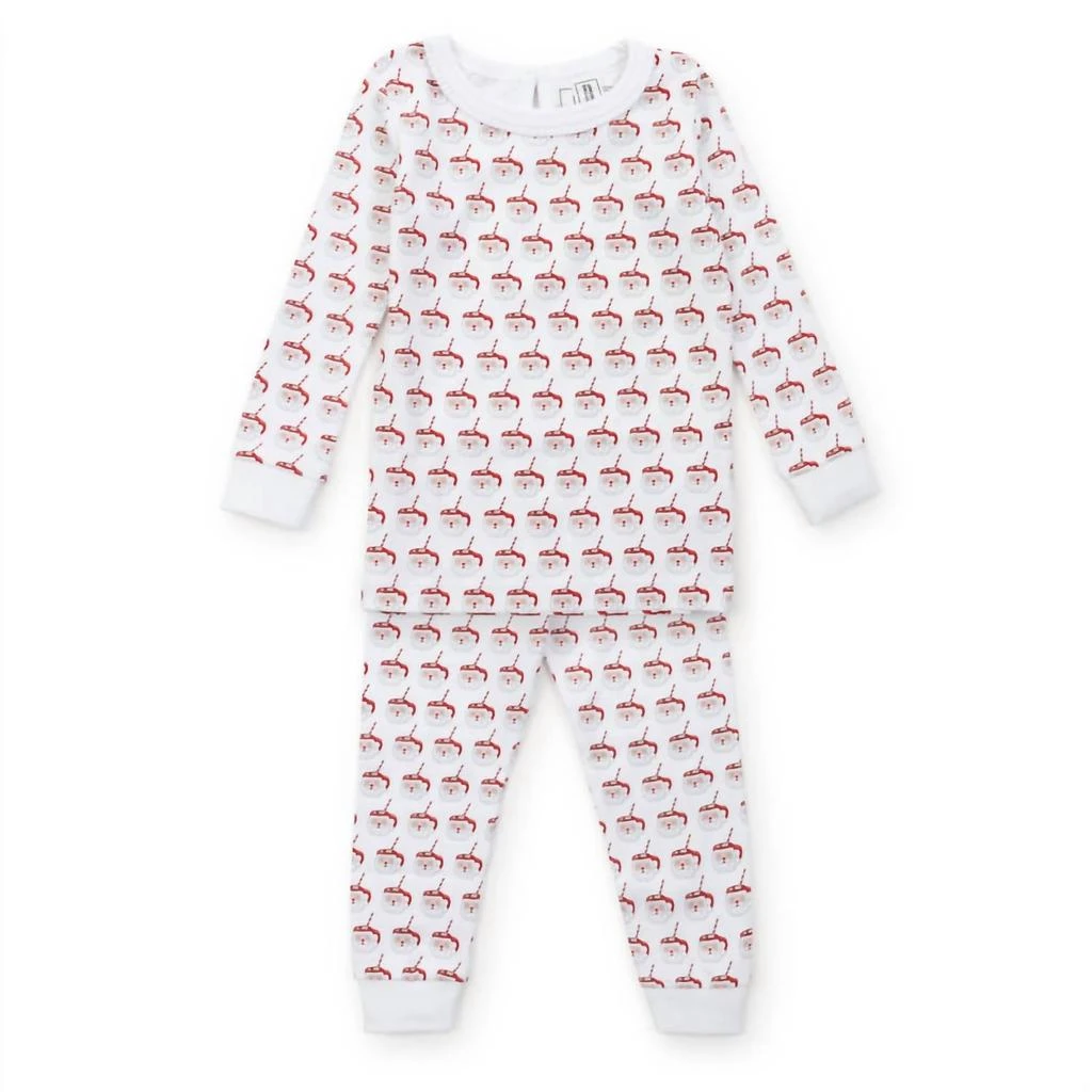 商品lila + hayes|Girl's Ava Pajama Set In Hot Cocoa Santa,价格¥462,第1张图片