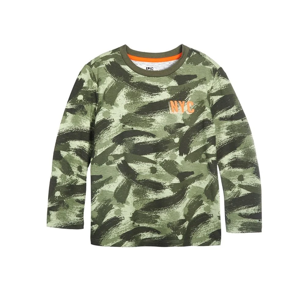 商品Epic Threads|Toddler Boys Long Sleeve Camo T-shirt, Created for Macy's,价格¥50,第1张图片