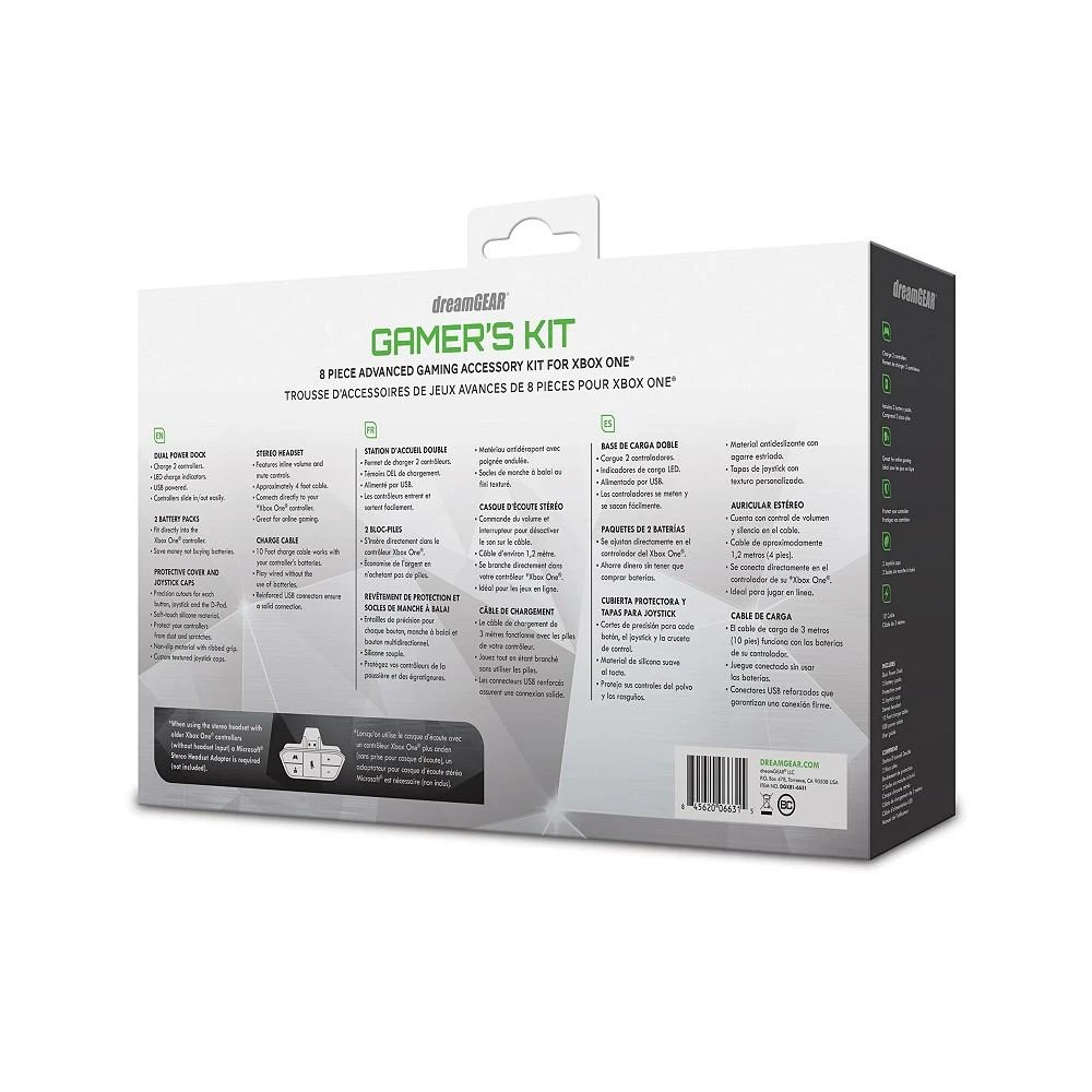 商品Bionik|CLOSEOUT! dreamGEAR Gamer's Kit For Xbox One 8 In 1,价格¥368,第3张图片详细描述