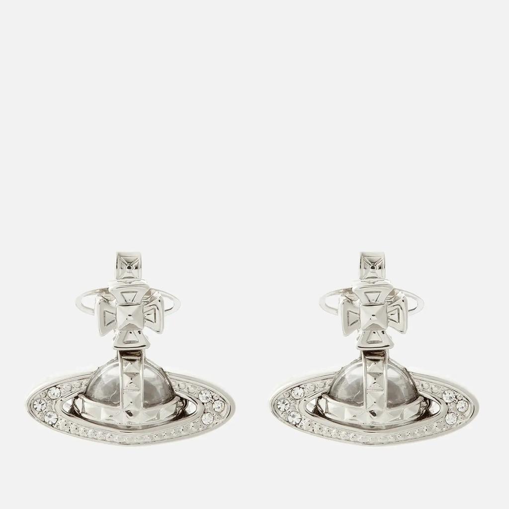 Vivienne Westwood Pina Bas Relief Silver-Tone and Crystal Earrings商品第1张图片规格展示