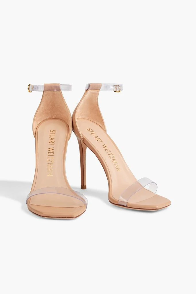 商品Stuart Weitzman|Leather and PVC sandals,价格¥1759,第2张图片详细描述