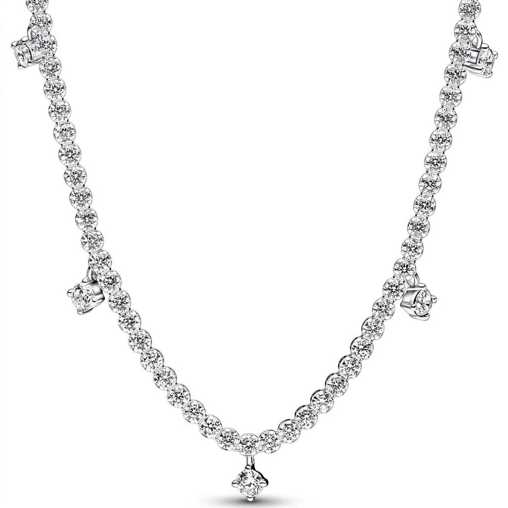 商品PANDORA|Women's Sparkling Drop Necklace In Sterling Silver,价格¥1154,第1张图片