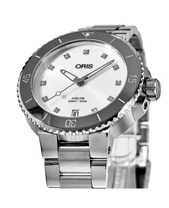 商品Oris|Oris Aquis Date Diamonds Stainless Steel Women's Watch 01 733 7731 4191-07 8 18 05P,价格¥15090,第2张图片详细描述