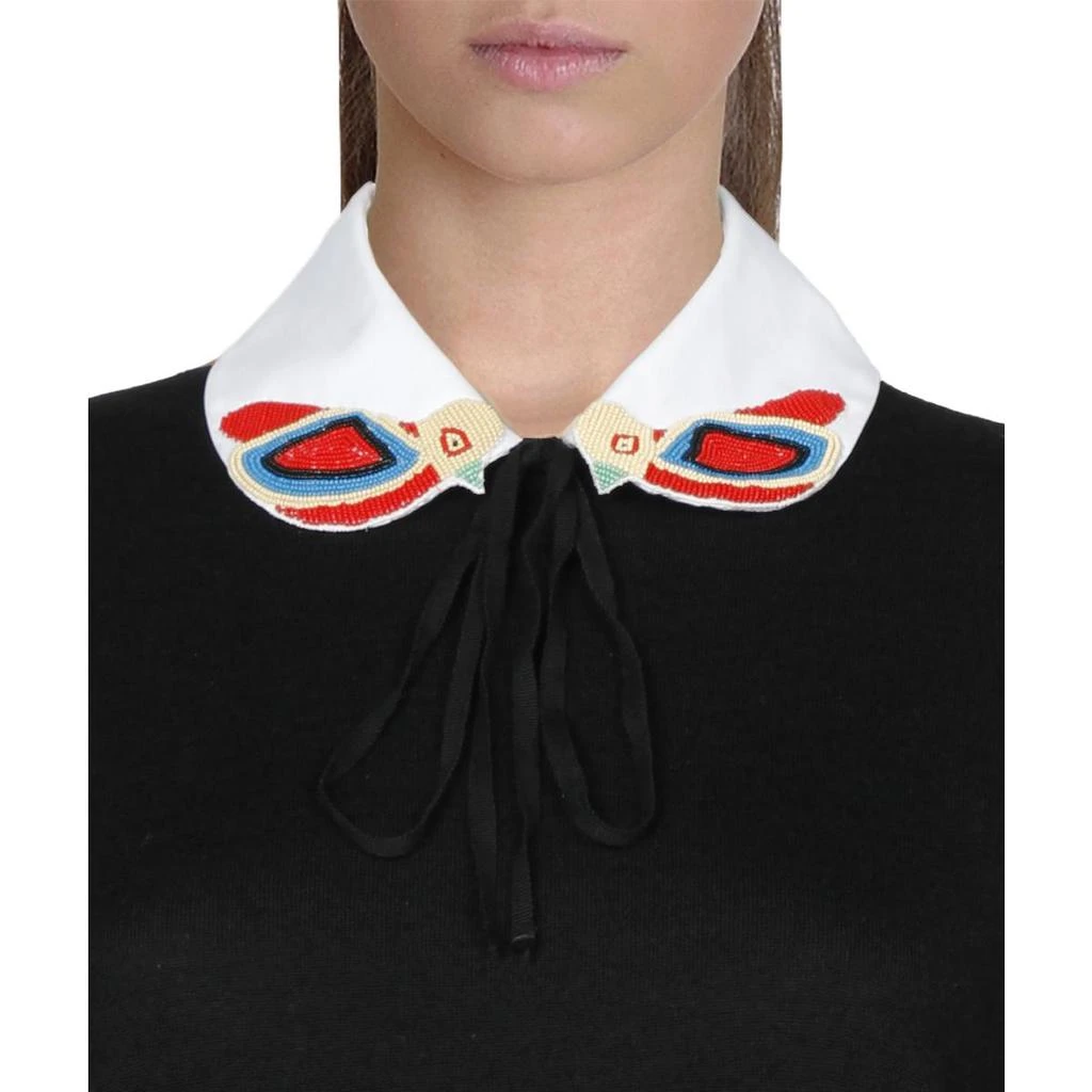 商品RED Valentino|Red Valentino Womens Poplin Beaded Collar Necklace,价格¥474,第1张图片