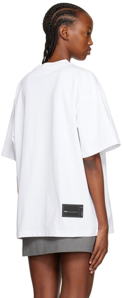 商品We11done|White Embroidered T-Shirt,价格¥638,第5张图片详细描述
