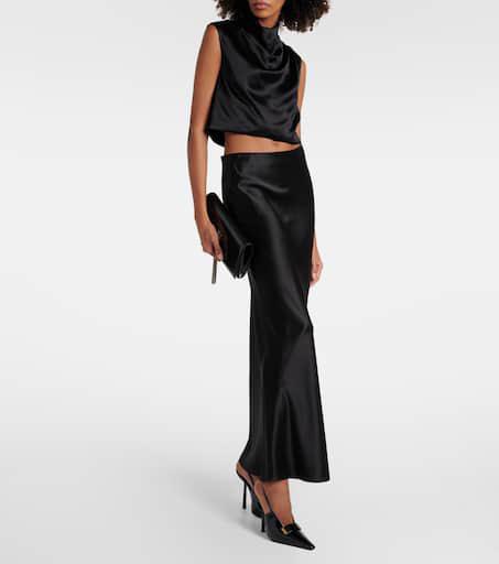 【SAINT LAURENT】SILK SKIRT●785399Y001W1000 SAINT LAURENT - Silk skirt | Leam Roma - Luxury Shopping Online