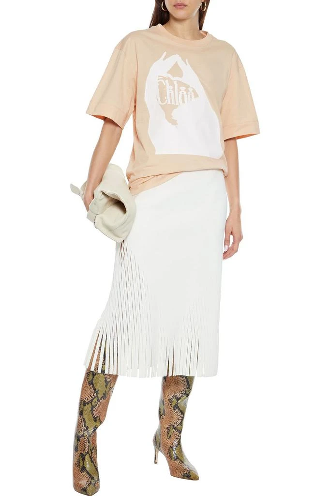 商品Chloé|Printed cotton-jersey T-shirt,价格¥737,第4张图片详细描述