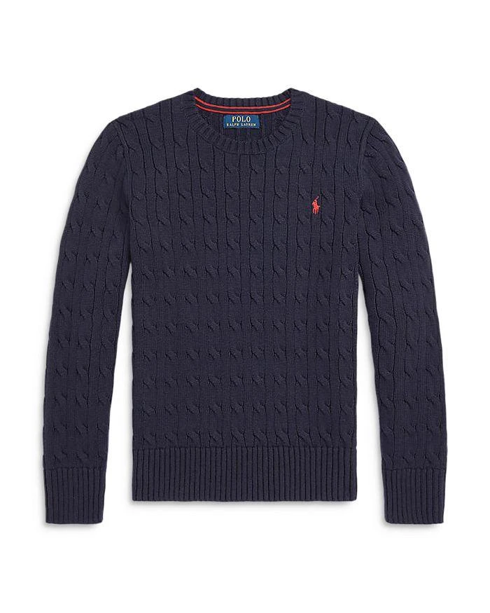 商品Ralph Lauren|Boys' Cable Knit Cotton Sweater - Little Kid, Big Kid,价格¥249,第1张图片