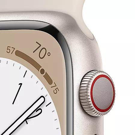 商品Apple|Apple Watch Series 8 GPS + Cellular 45mm Aluminum Case with Sport Band (Choose Color and Band Size),价格¥3831,第5张图片详细描述