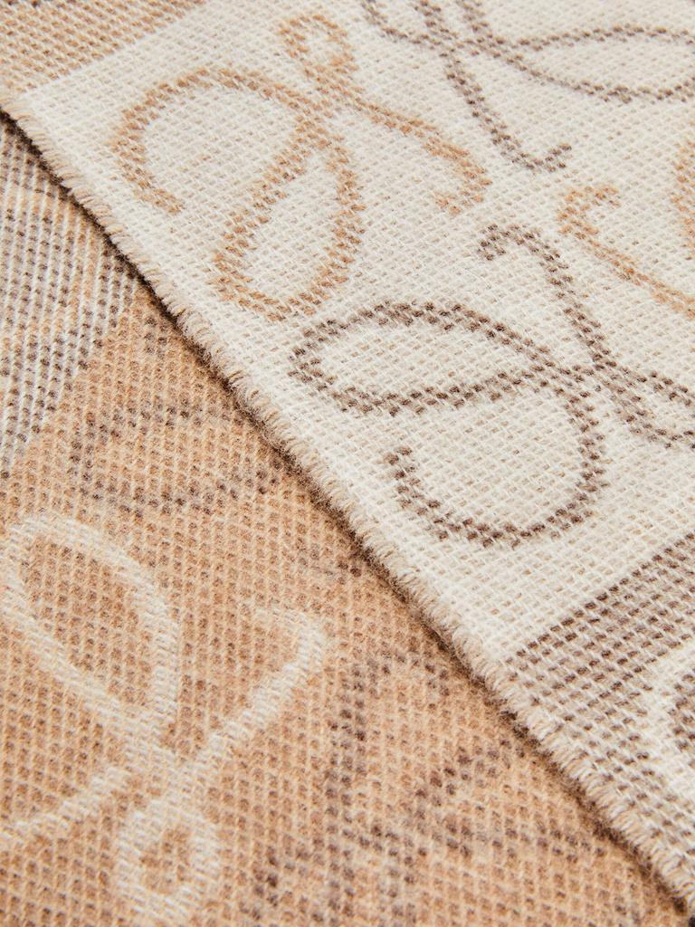 商品Loewe|罗意威老花Anagram拼色羊毛羊绒围巾,价格¥2725,第4张图片详细描述