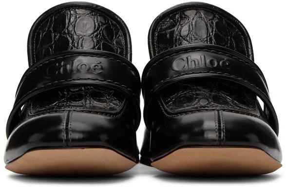 商品Chloé|Black Croc Cheryl Loafers,价格¥2114,第2张图片详细描述