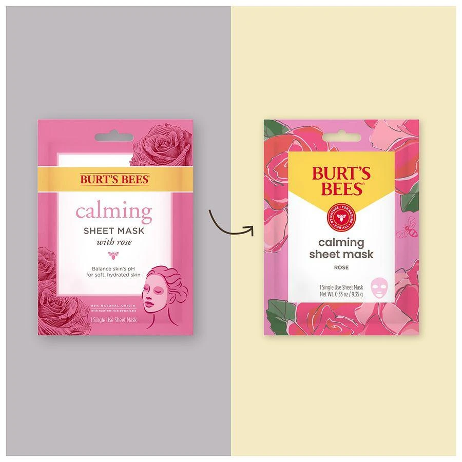 商品Burt's Bees|Calming Sheet Mask Rose,价格¥23,第3张图片详细描述