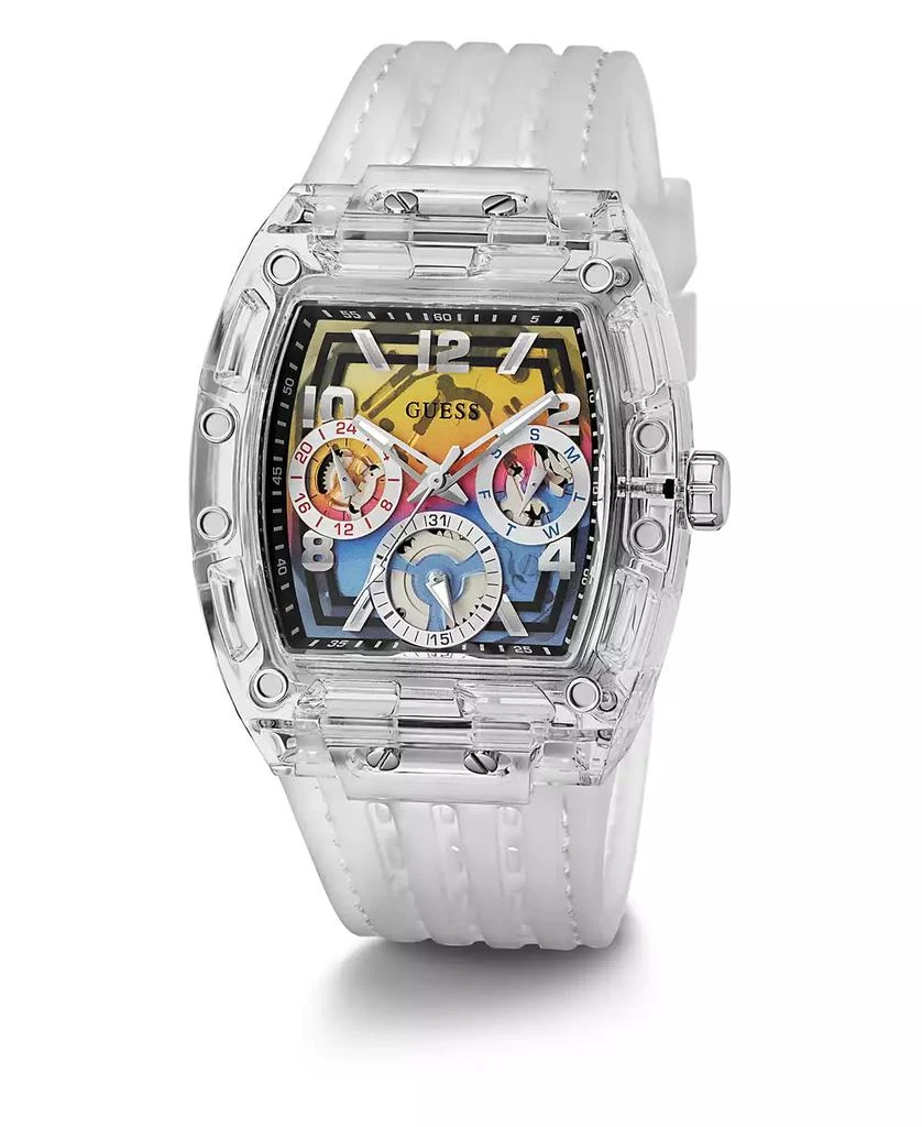 商品GUESS|Men's Clear Silicone Multi-Function Watch 44mm,价格¥1010,第5张图片详细描述