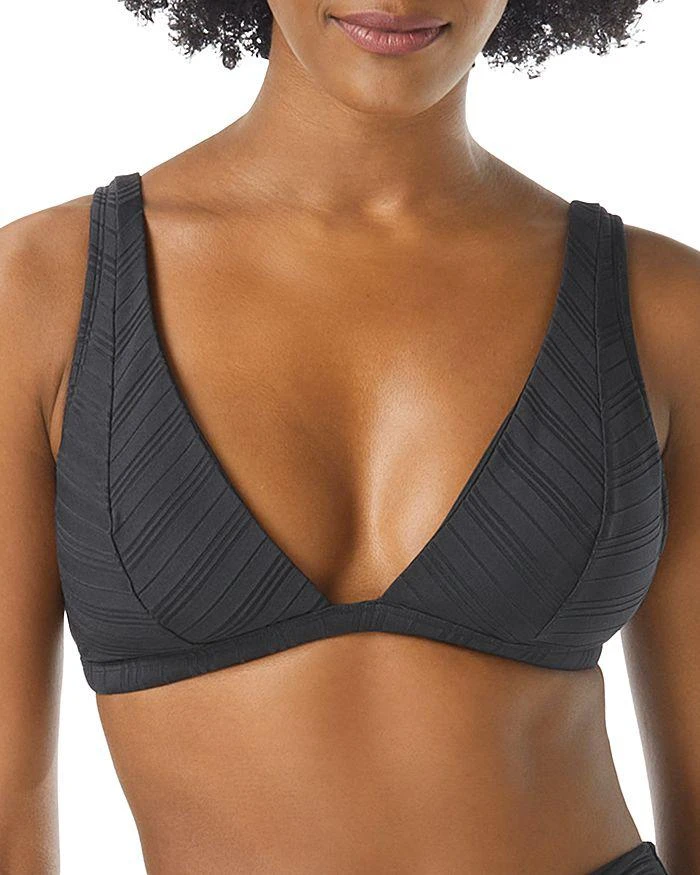 商品Vince Camuto|Ribbed Triangle Bikini Top,价格¥580,第1张图片