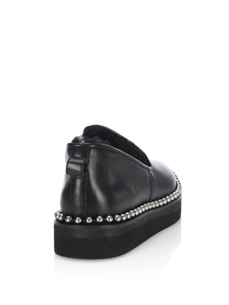 商品Alexander Wang|Tedi Shearling & Tumbled Leather Platform Loafers,价格¥1351,第2张图片详细描述