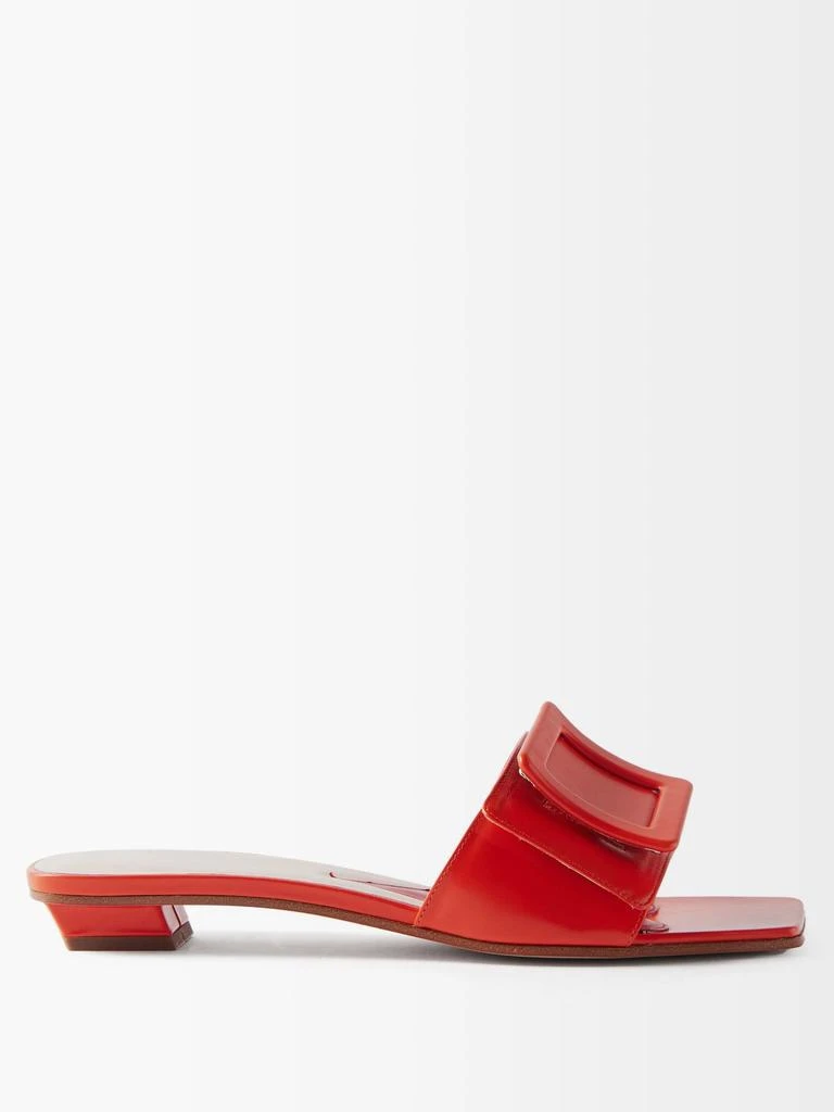 商品Roger Vivier|Nagoya square-toe leather mules,价格¥1063,第1张图片