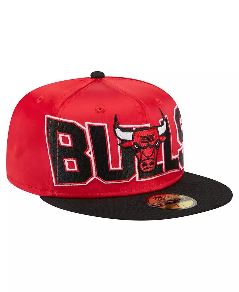商品New Era|Men's Red/Black Chicago Bulls Satin Two-Tone 59FIFTY Fitted Hat,价格¥368,第2张图片详细描述