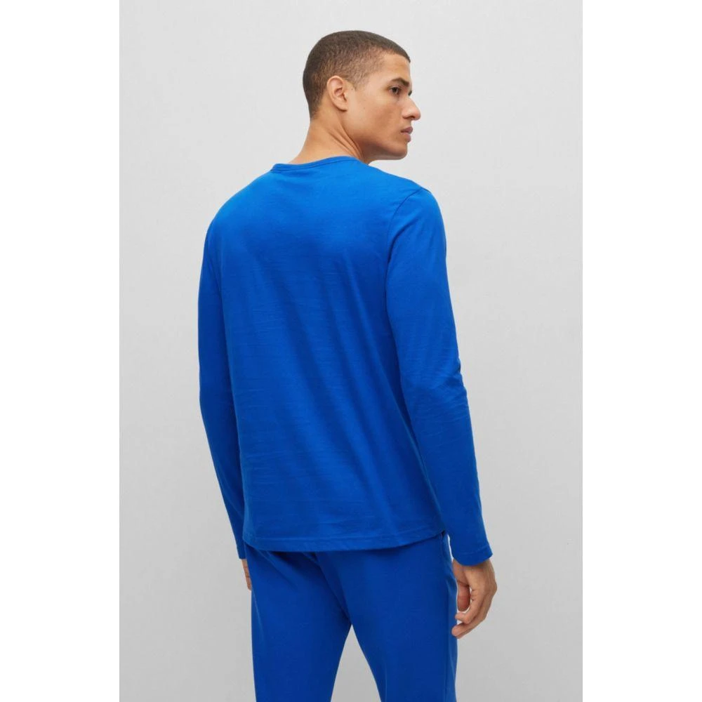 商品Hugo Boss|Organic-cotton T-shirt with curved logo,价格¥318,第4张图片详细描述